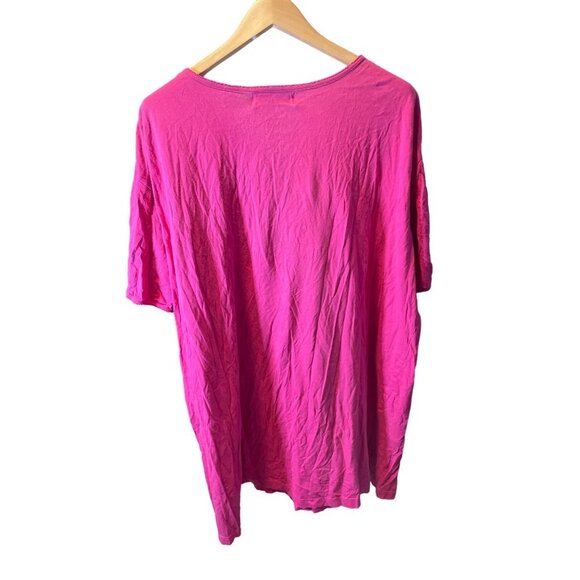 Erika Taylor Pink Round Neck Embroidered Pajama Sleep Top Sz 2X - Picture 2 of 7